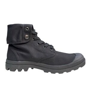 Palladium Baggy Men's Boots Size 10 Fold Over Collar Canvas Lace up Combat Style